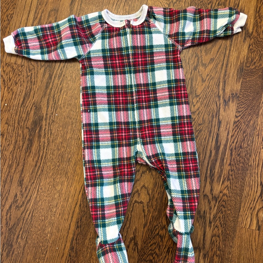 Plaid Kids One Piece Pajamas